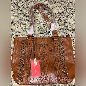 MONTANA WEST FLORAL EMBOSSED CONCEALED CARRY TOTE